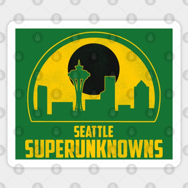 Seattle Superunknowns / Grunge Music Tribute Sticker by darklordpug